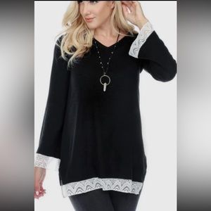 NEW! Lace Trim Tunic Medium